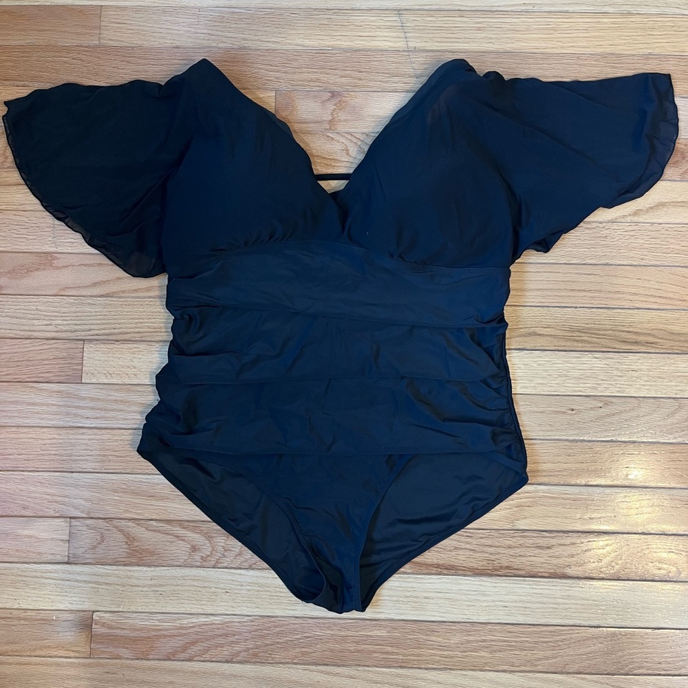 Black one piece swimsuit